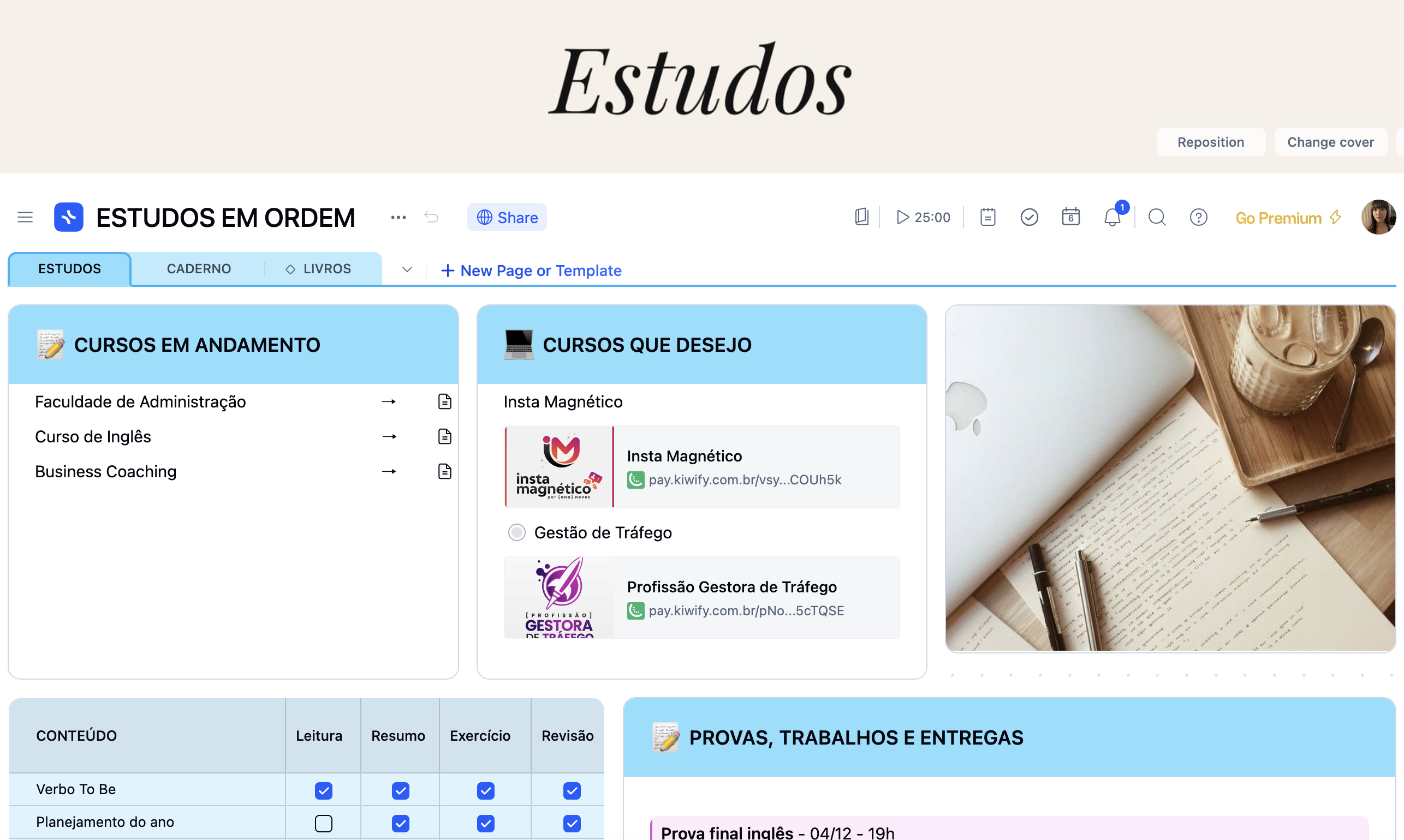Planner Estudos